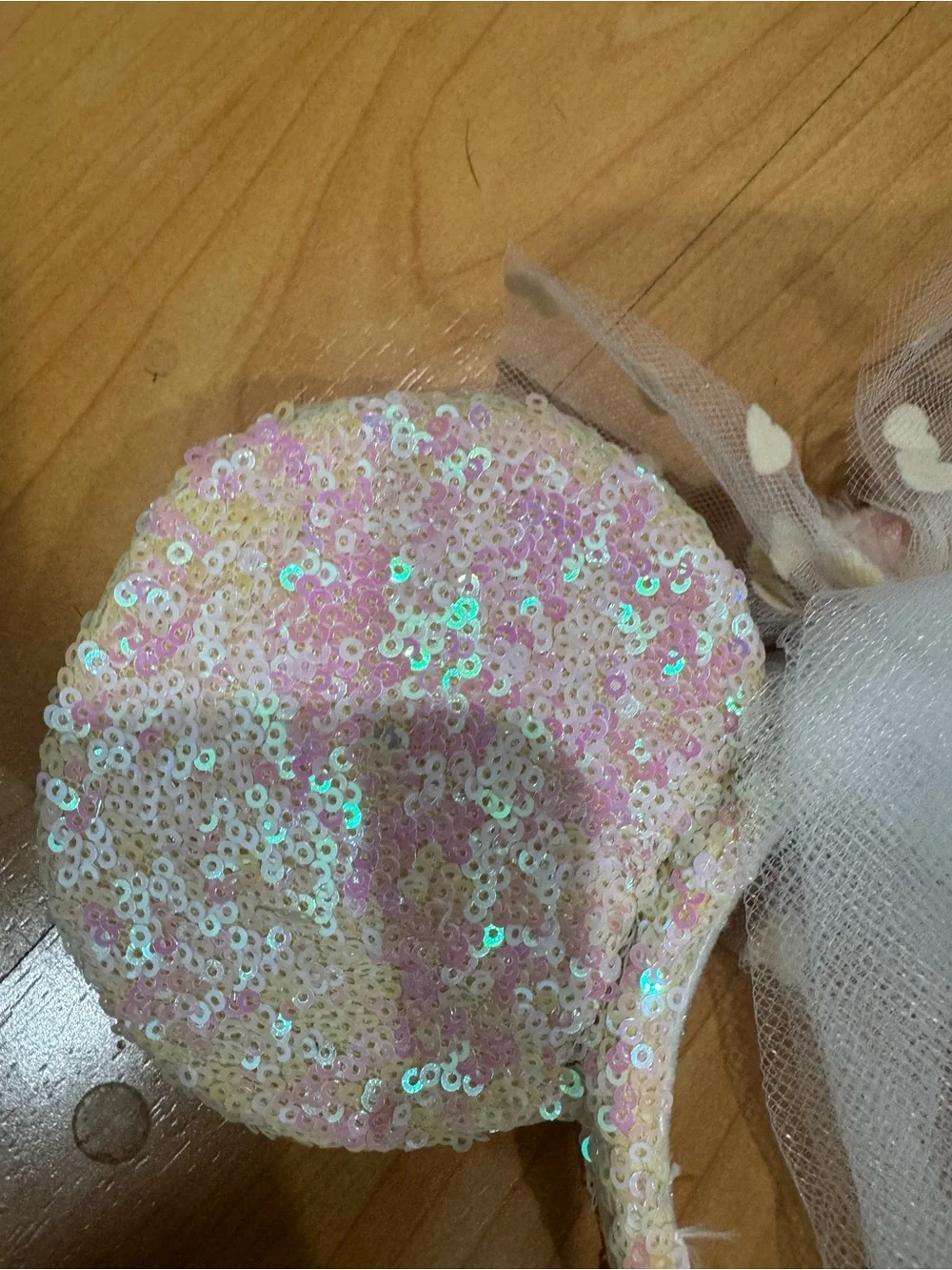 Disney Minnie Mouse Ear bridal Headband with Veil - White
